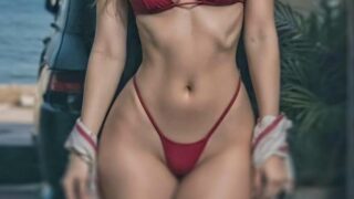 MacKenzie De Sosa aka Fabbiana onlyfans flaunting her body in a red bikini